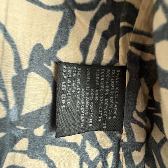 Steve Madden Leather Moto Jacket Black Genuine Leather Full Zip Cafe Racer Small - Picture 5 of 7